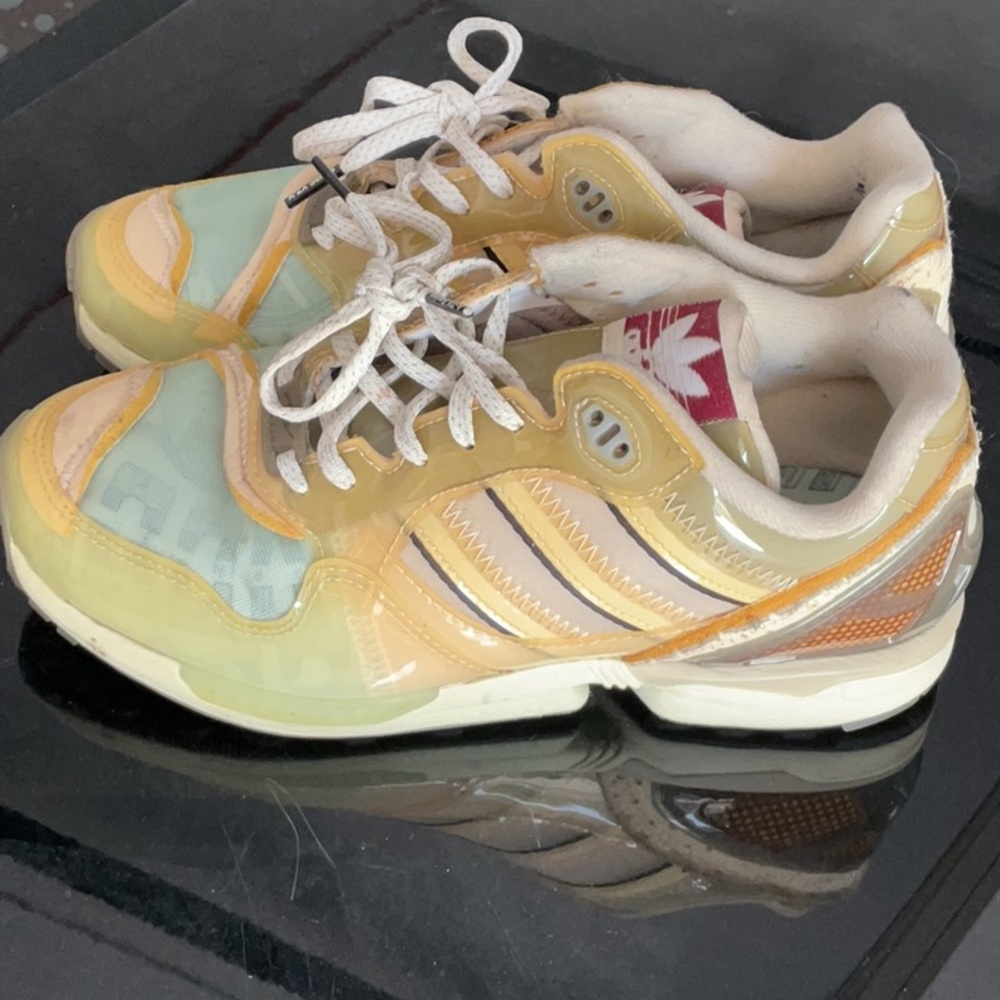 Adidas Yellow and Cream Sneakers